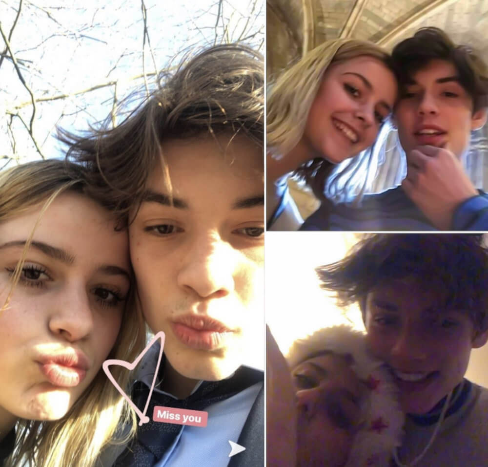Compiled Louis Partridge and Lulu Everly's pictures on Instagram