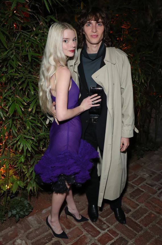 Anya Taylor-Joy and Malcolm McRae at the 2022 Oscars pre-party