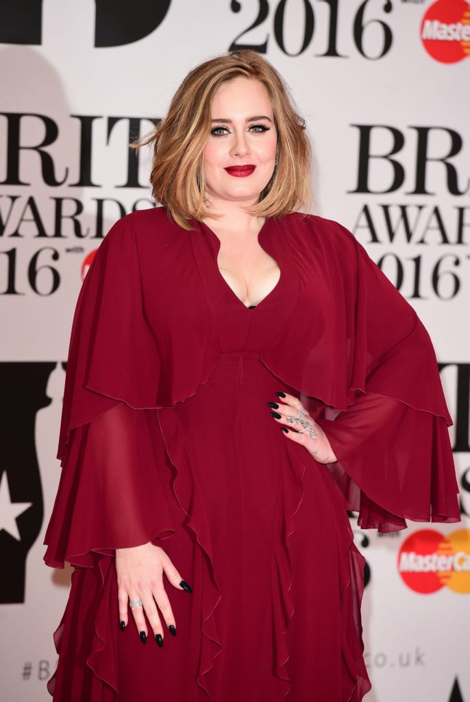 Adele at the Brit Awards 2016