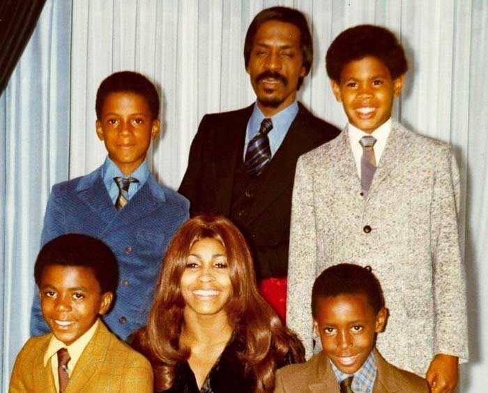 Ike Turner Jr with his parents and siblings