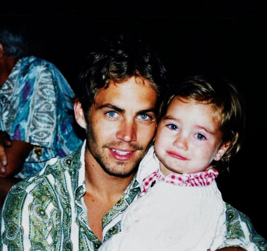 Paul Walker with his toddler daughter Meadow