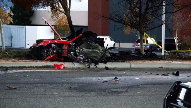 Paul Walker's car crash scene