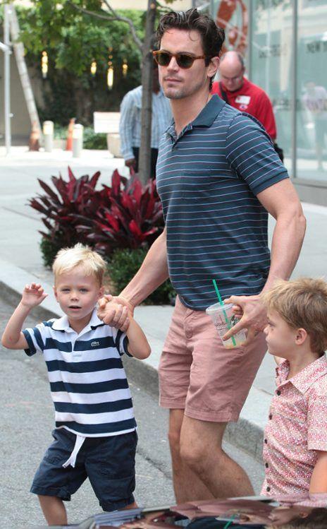 Matt Bomer with his twins- Henry and William