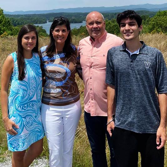 Michael and Nikki with their kids, Nalina and Rena